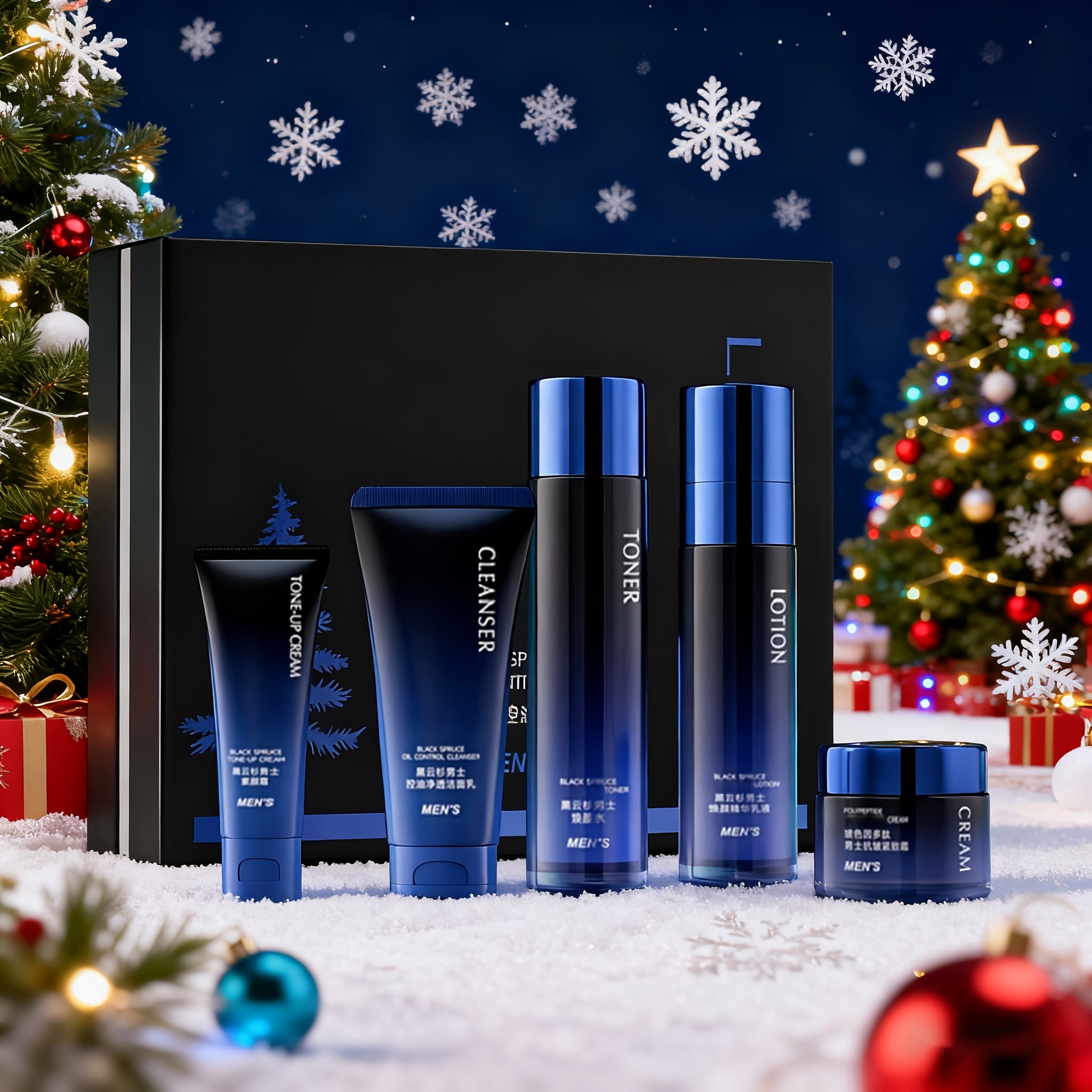 Men’s Black Spruce Oil-Control 5-Piece Set