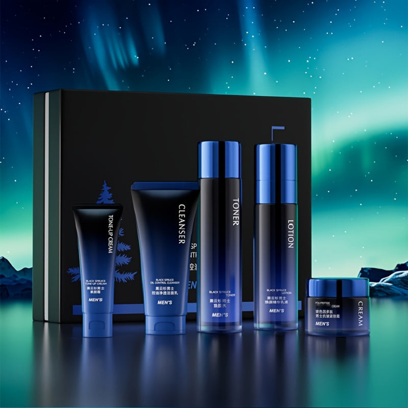 Men’s Black Spruce Oil-Control 5-Piece Set