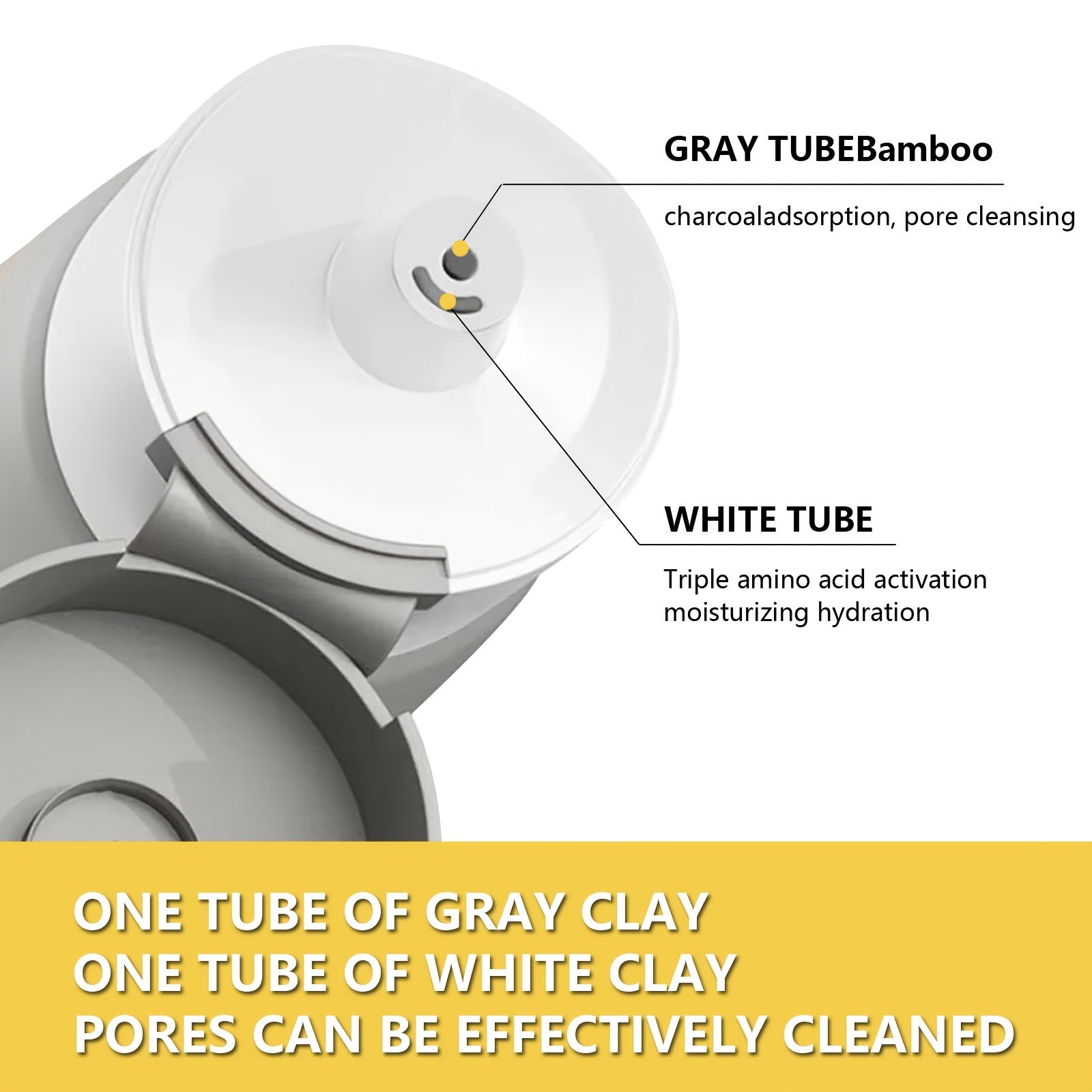 🧼Amino Acid White Mud Double-Care Facial Cleanser