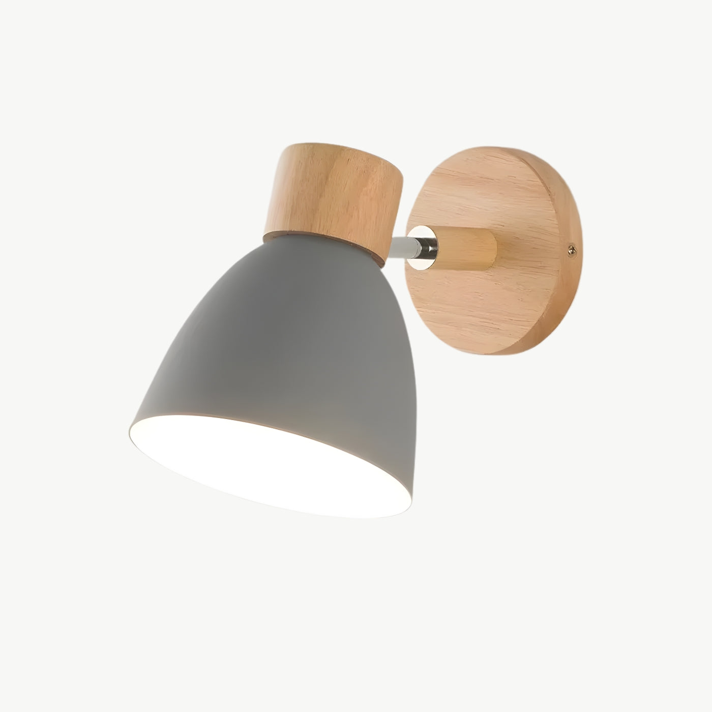 The Nordica Macaron Wood & Iron Sconce