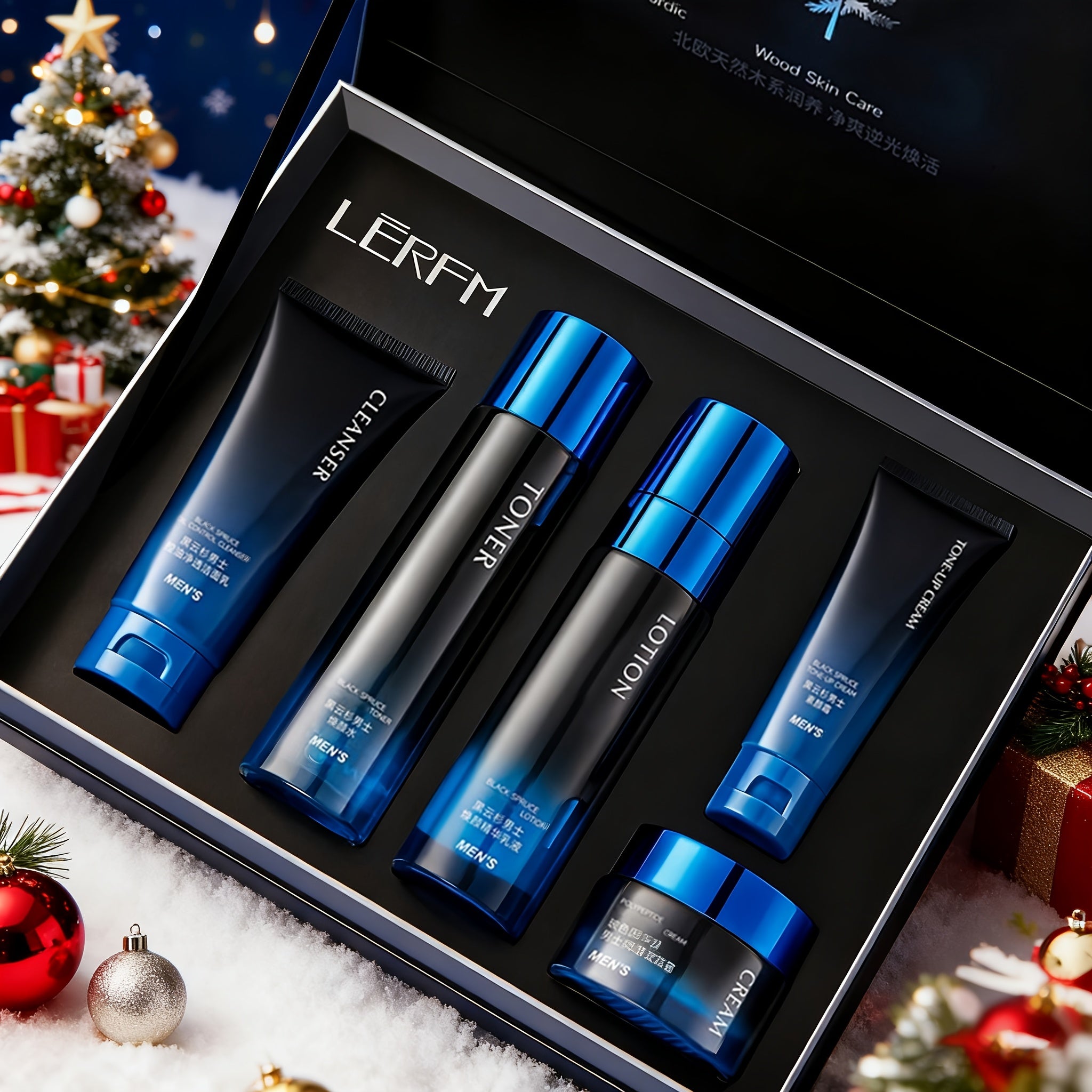 Men’s Black Spruce Oil-Control 5-Piece Set