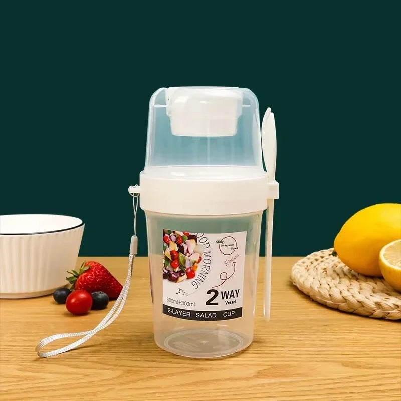 SnackStack™ – The Ultimate 2-Layer To-Go Cup