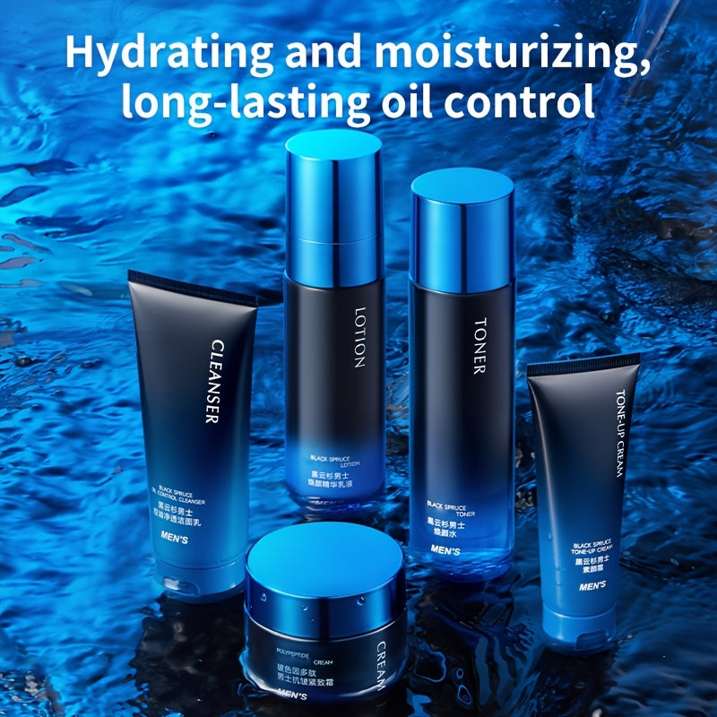 Men’s Black Spruce Oil-Control 5-Piece Set