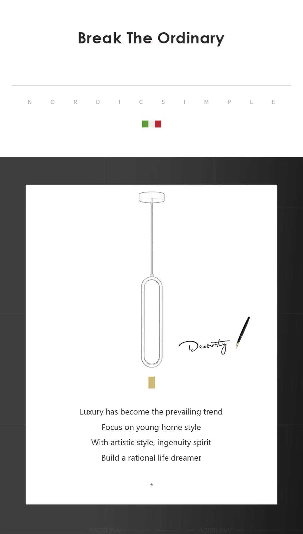 DARHYN - Oval Pendant Light Chandelier