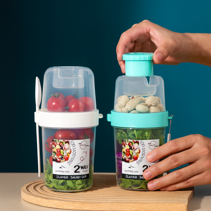 SnackStack™ – The Ultimate 2-Layer To-Go Cup