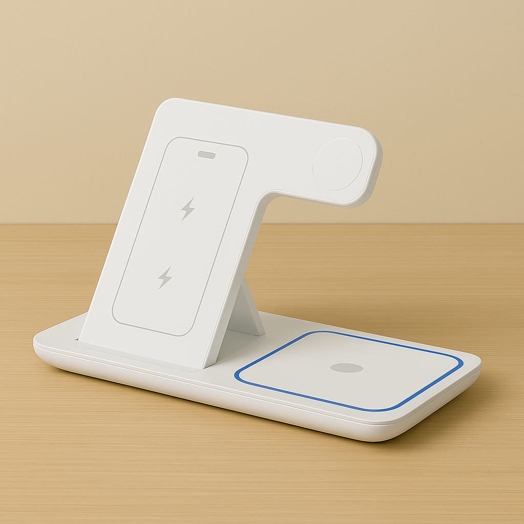 ⚡ 3-in-1 Fast Wireless Charging Station – Foldable, Sleek &amp; Travel-Ready