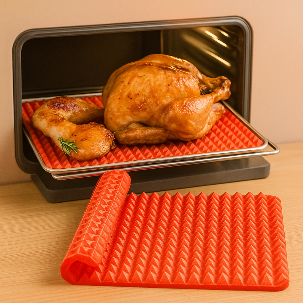 🔥 Silicone Pyramid Baking Mat — Healthy, Non-Stick, and Effortlessly Crispy Cooking