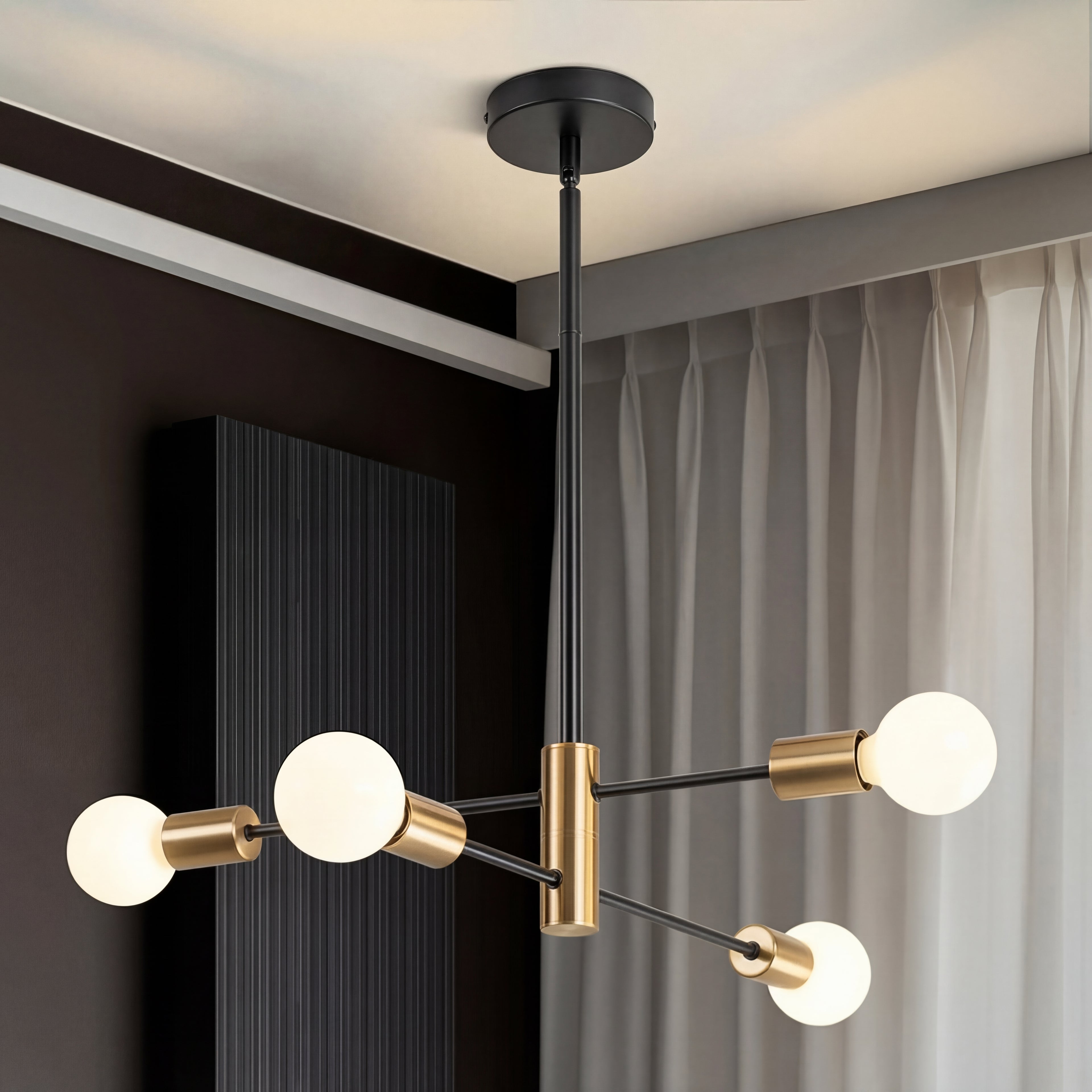 The Nova Black Sputnik Chandelier