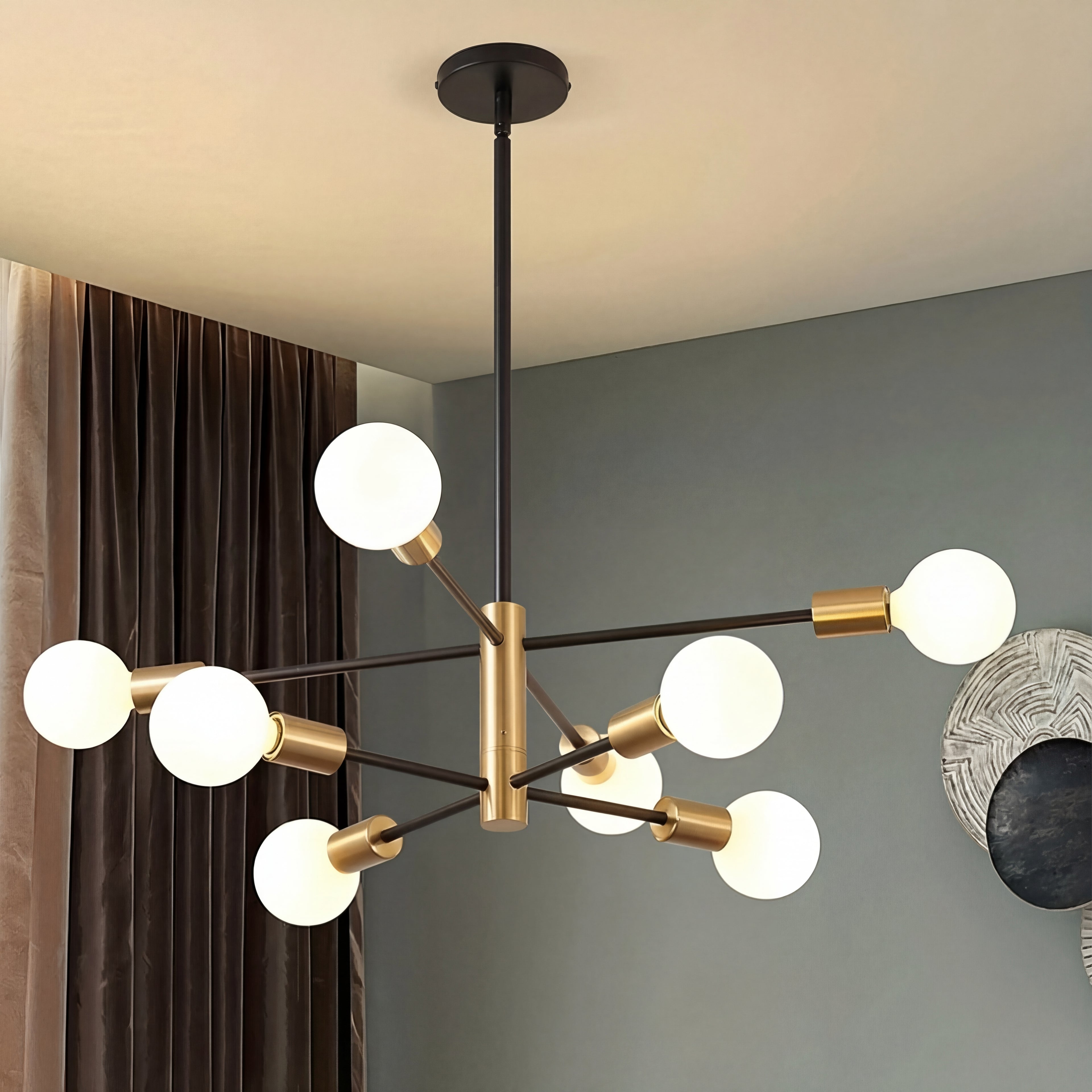 The Nova Black Sputnik Chandelier