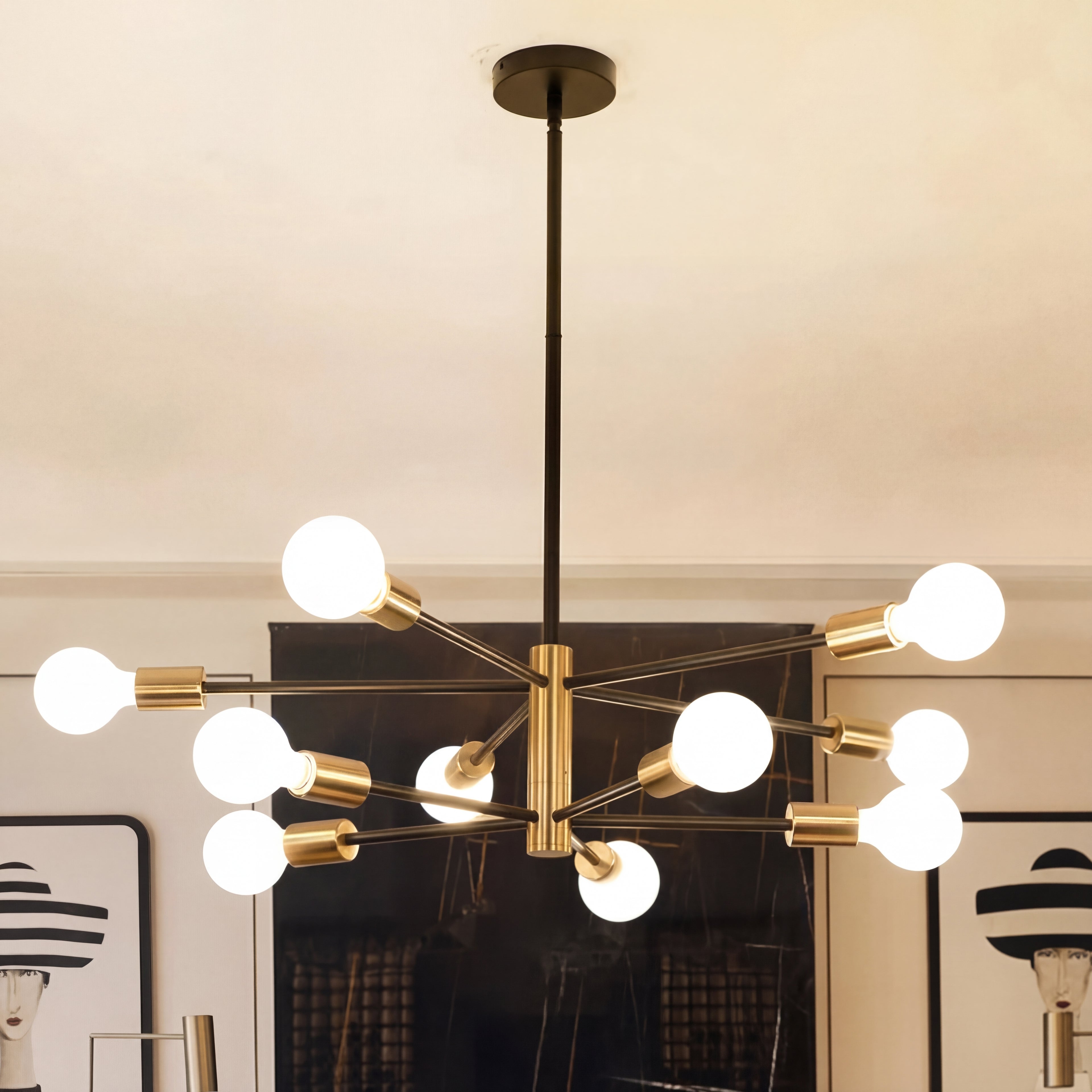 The Nova Black Sputnik Chandelier