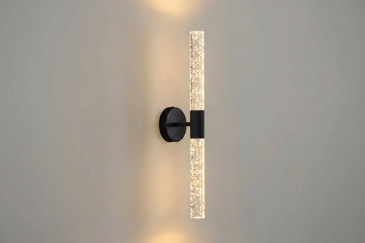 Vertical Glass Wall Sconce