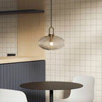 The Celine Ribbed Glass Pendant
