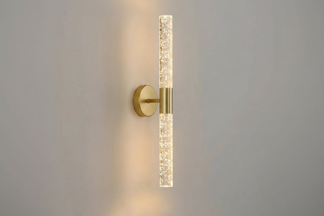 Vertical Glass Wall Sconce