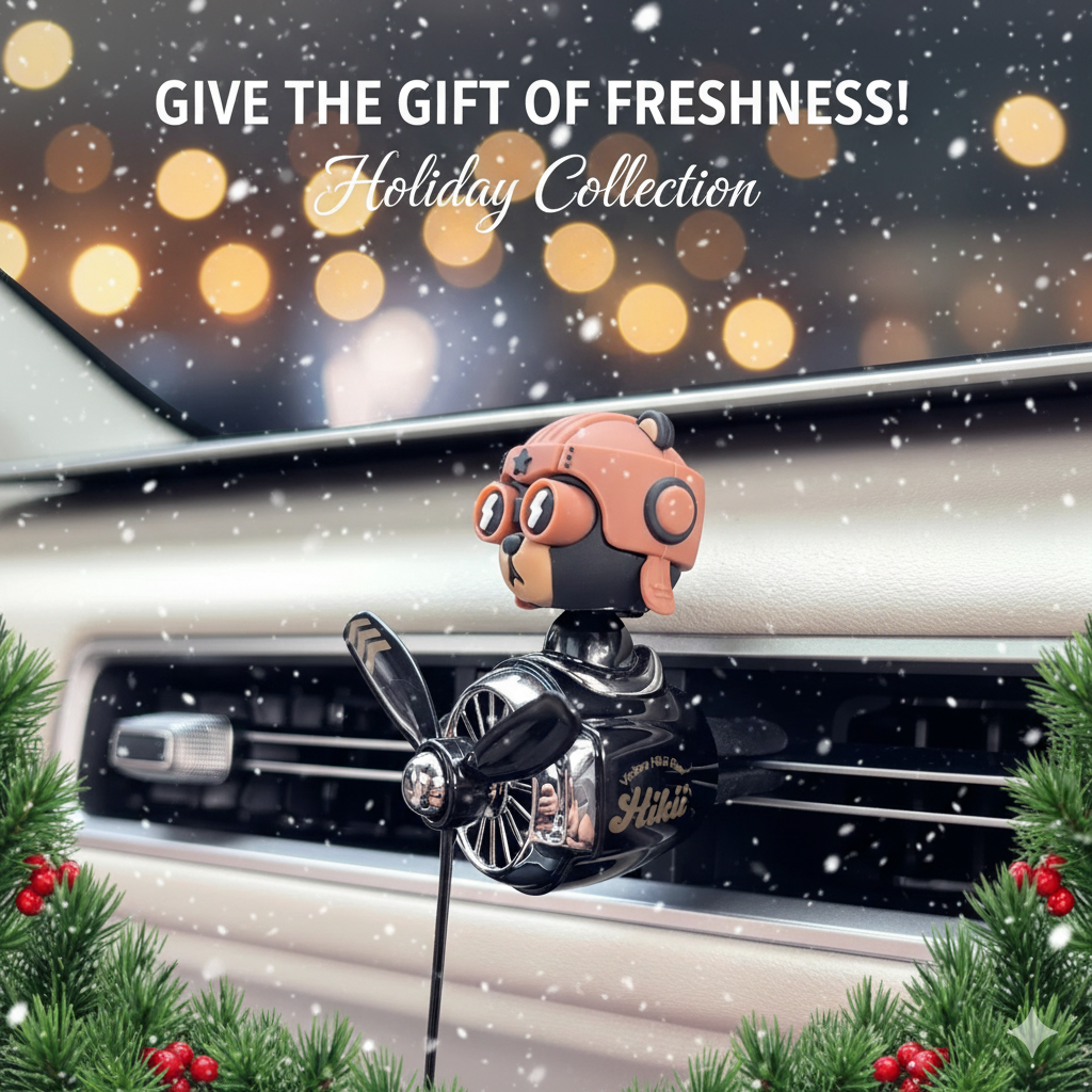 🐻 Pilot Bear™ Rotating Car Air Freshener