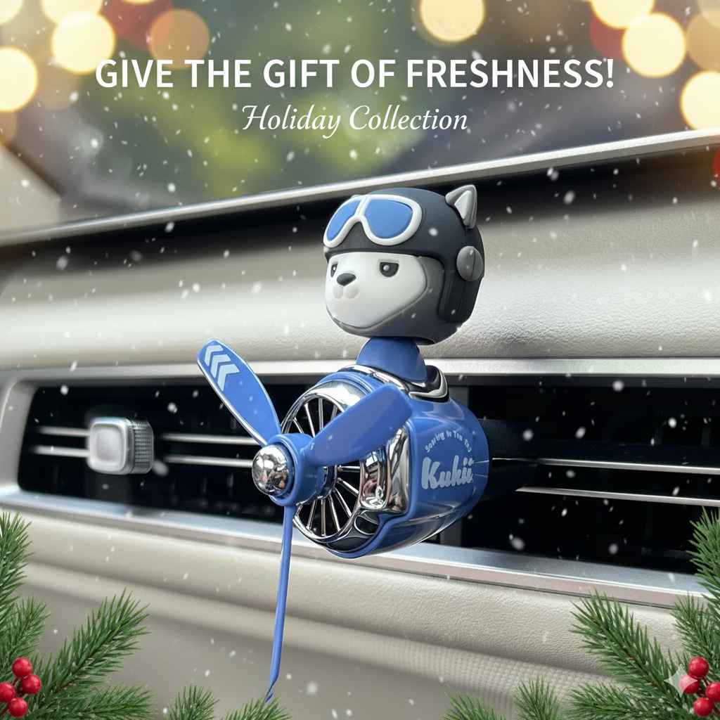 🐻 Pilot Bear™ Rotating Car Air Freshener