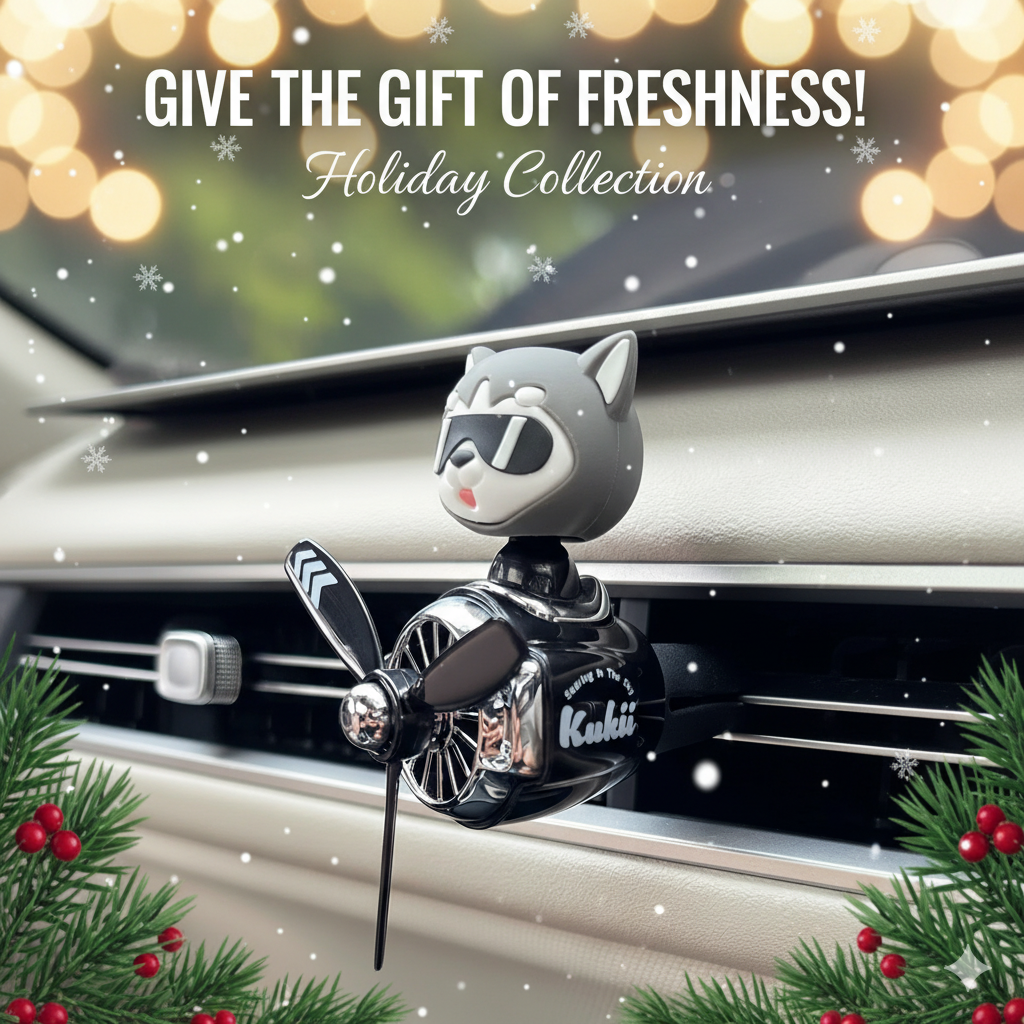 🐻 Pilot Bear™ Rotating Car Air Freshener