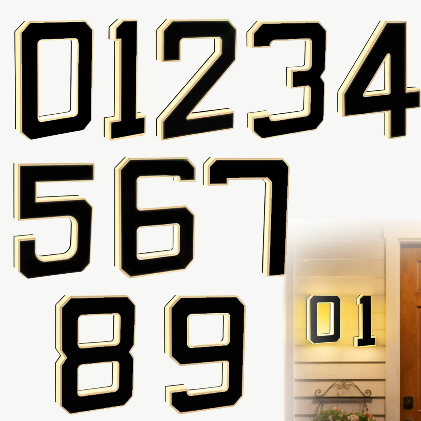 The Estate Illuminated Solar Address Plaque