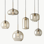 The Amber Horizon Glass Pendant Series