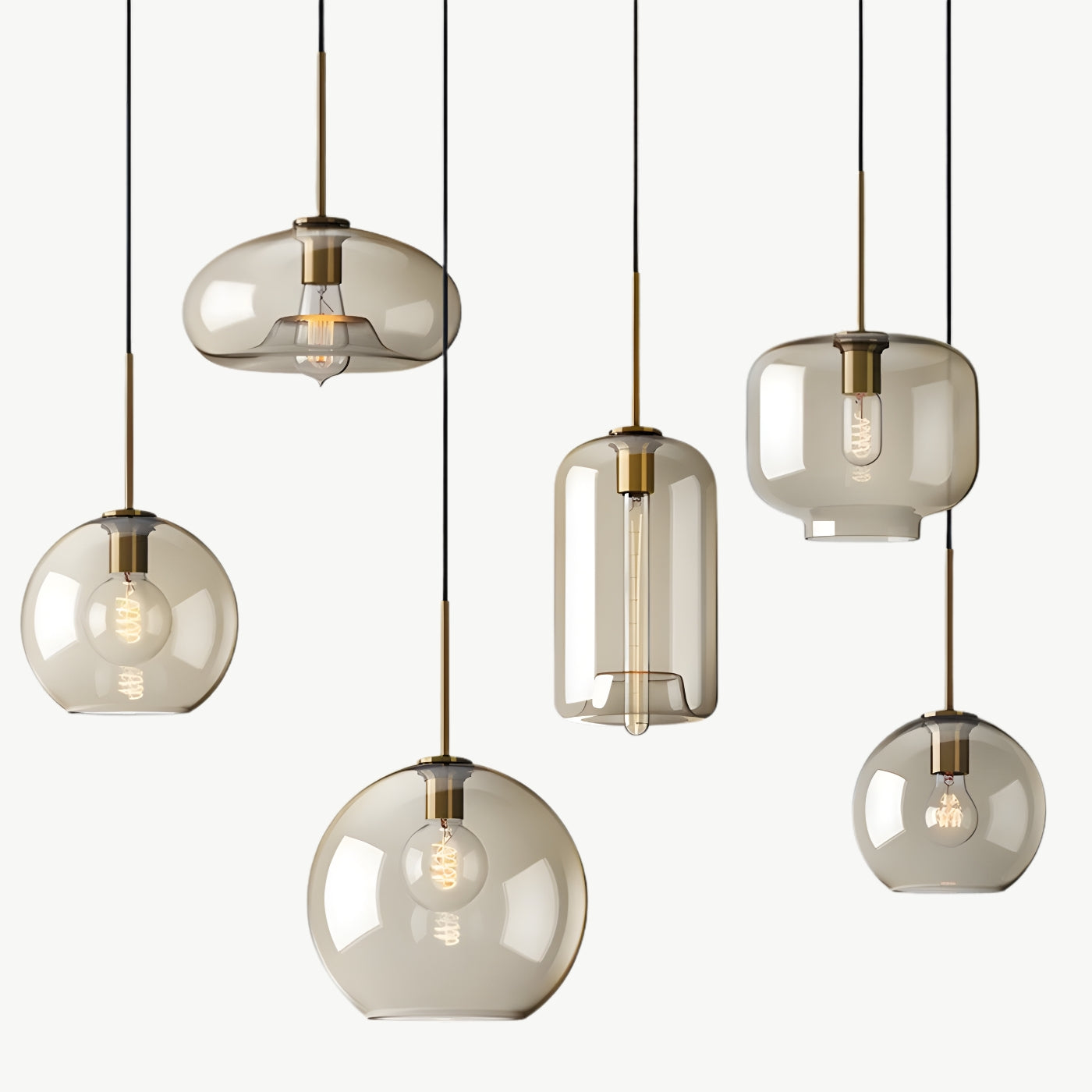 The Amber Horizon Glass Pendant Series