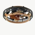Enclosed Wrought Iron Ceiling Fan Light