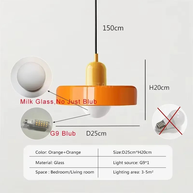 Macaron Glass Hanging Lamp