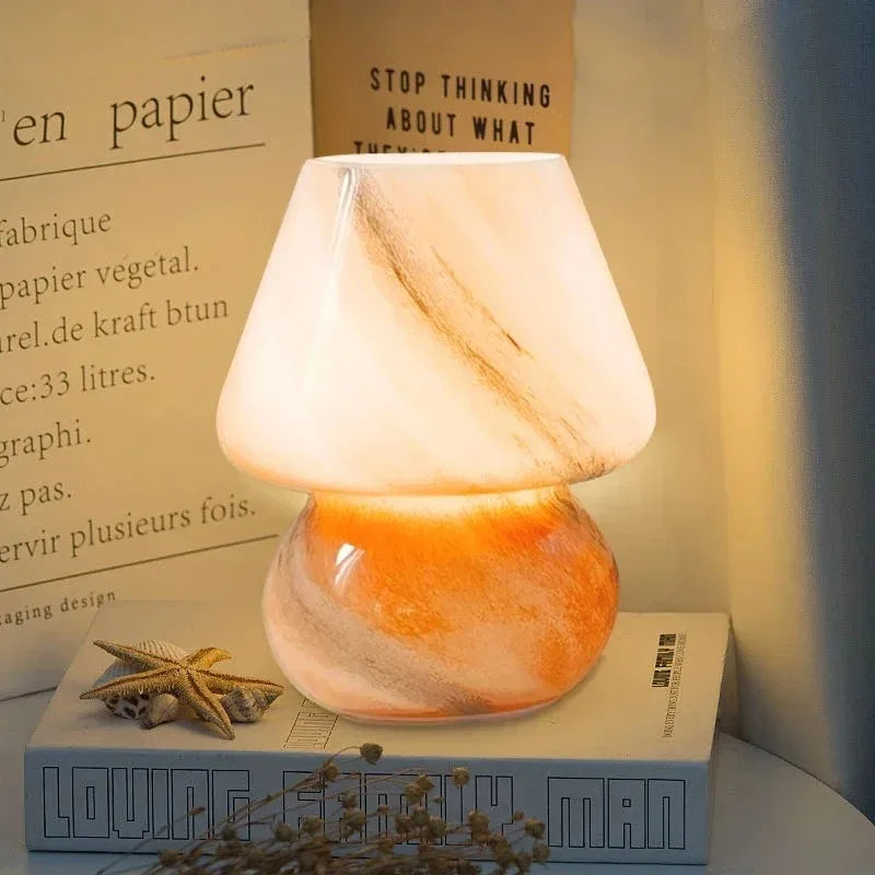 Macaron Modern Glass Table Lamp Mushroom