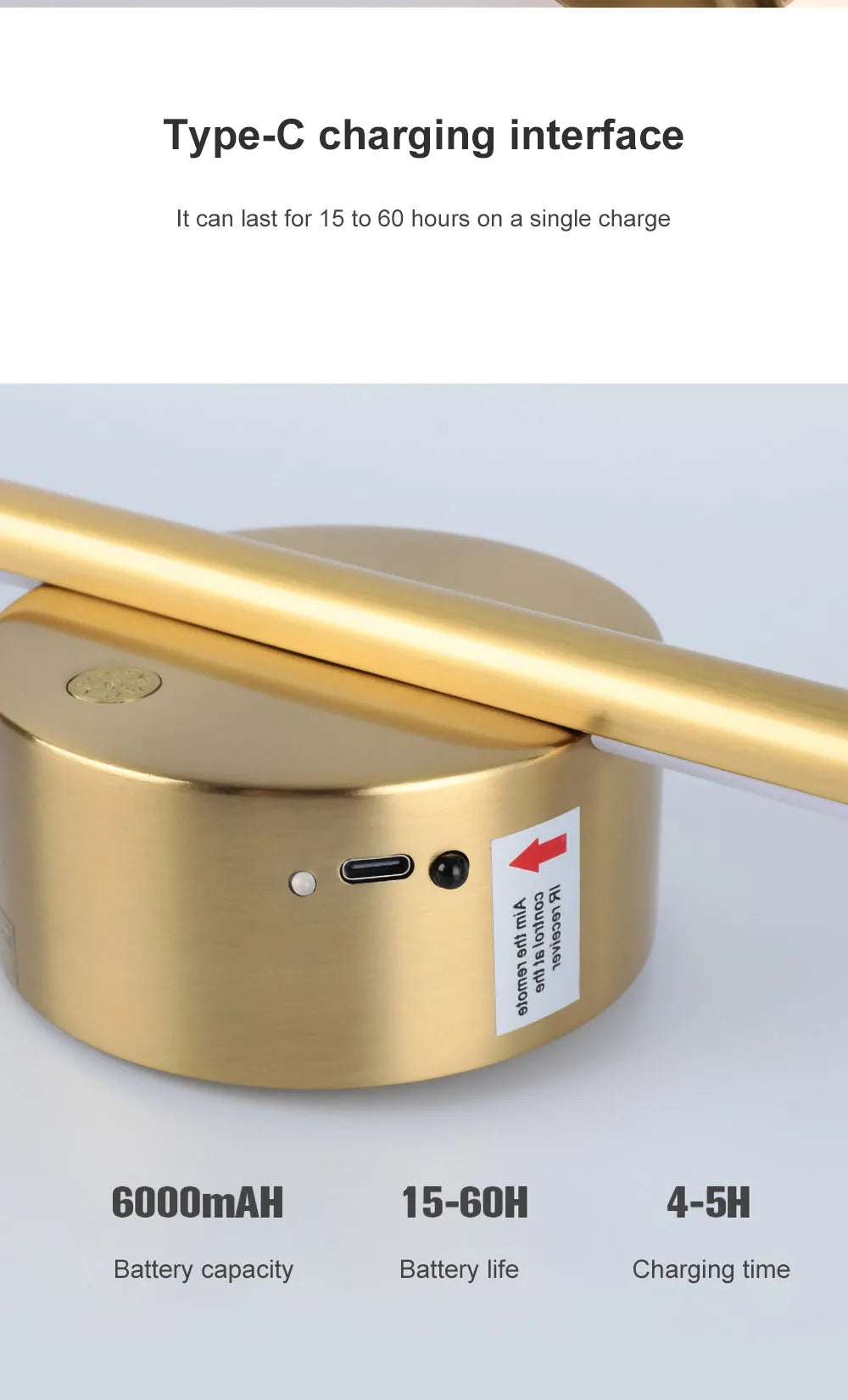 DARHYN - Motion Sensor Detection Rechargeable LED Wall Lamp