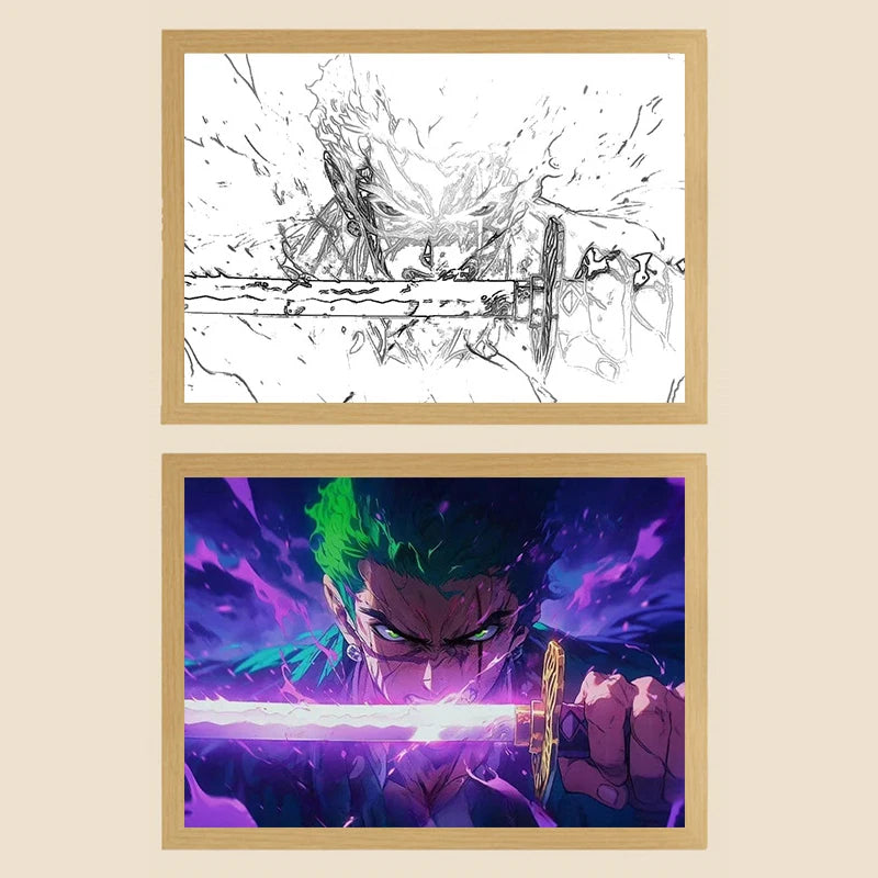 🏴☠️💡 One Piece LED Light Frame – Bring the Grand Line to Life! 🌊⚡