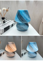Macaron Modern Glass Table Lamp Mushroom