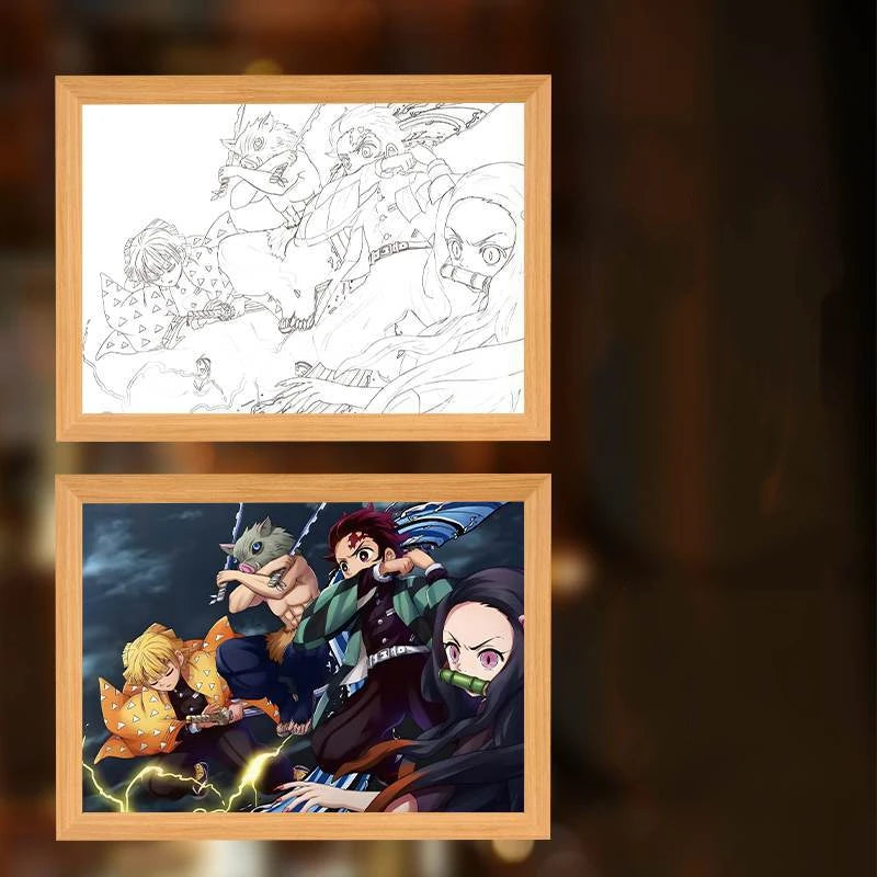 ⚔️🔥 Demon Slayer LED Light Frame – Awaken the Power of the Hashira! 🌙💨