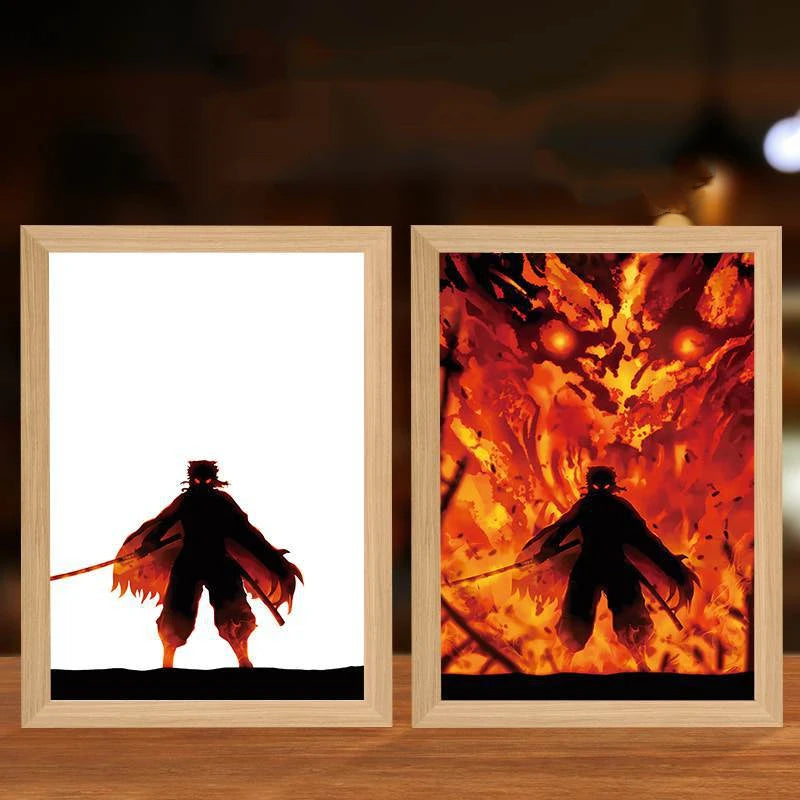 ⚔️🔥 Demon Slayer LED Light Frame – Awaken the Power of the Hashira! 🌙💨