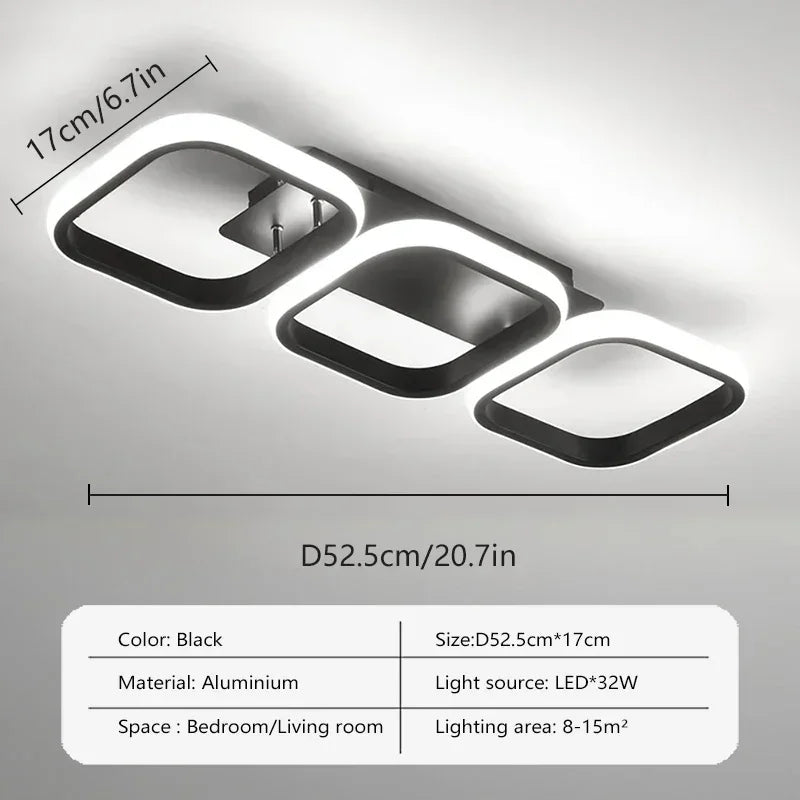 DARHYN - LED Modern Ceiling Light Round Square