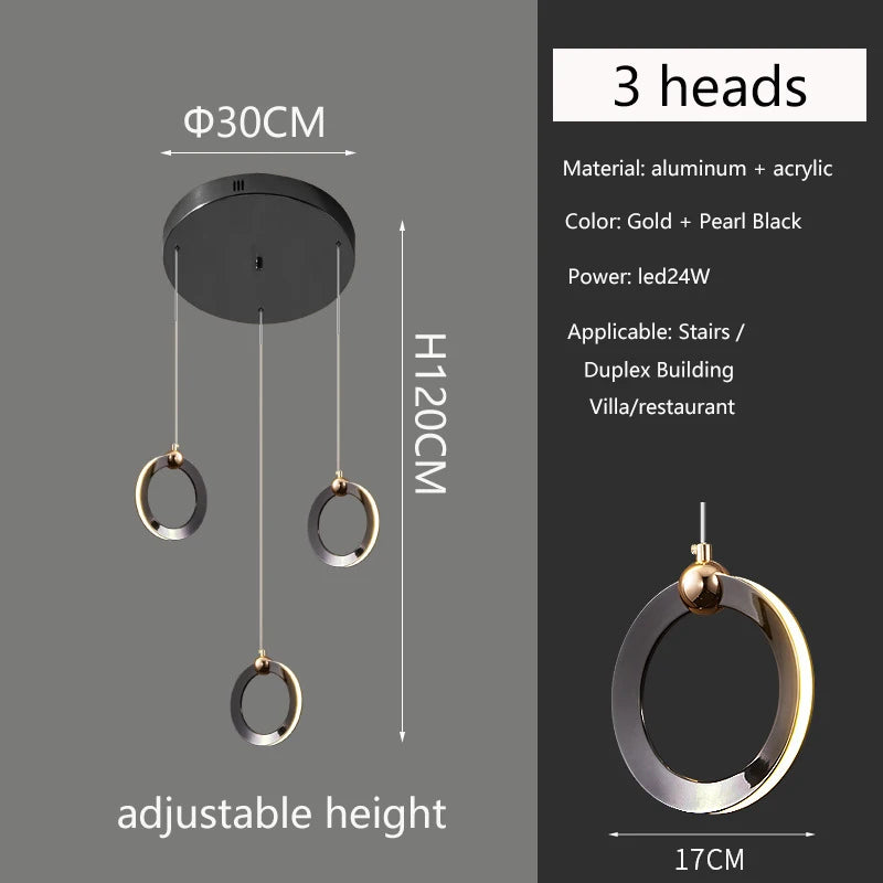 The Rings of Eclipse Modern Luxury Chandelier