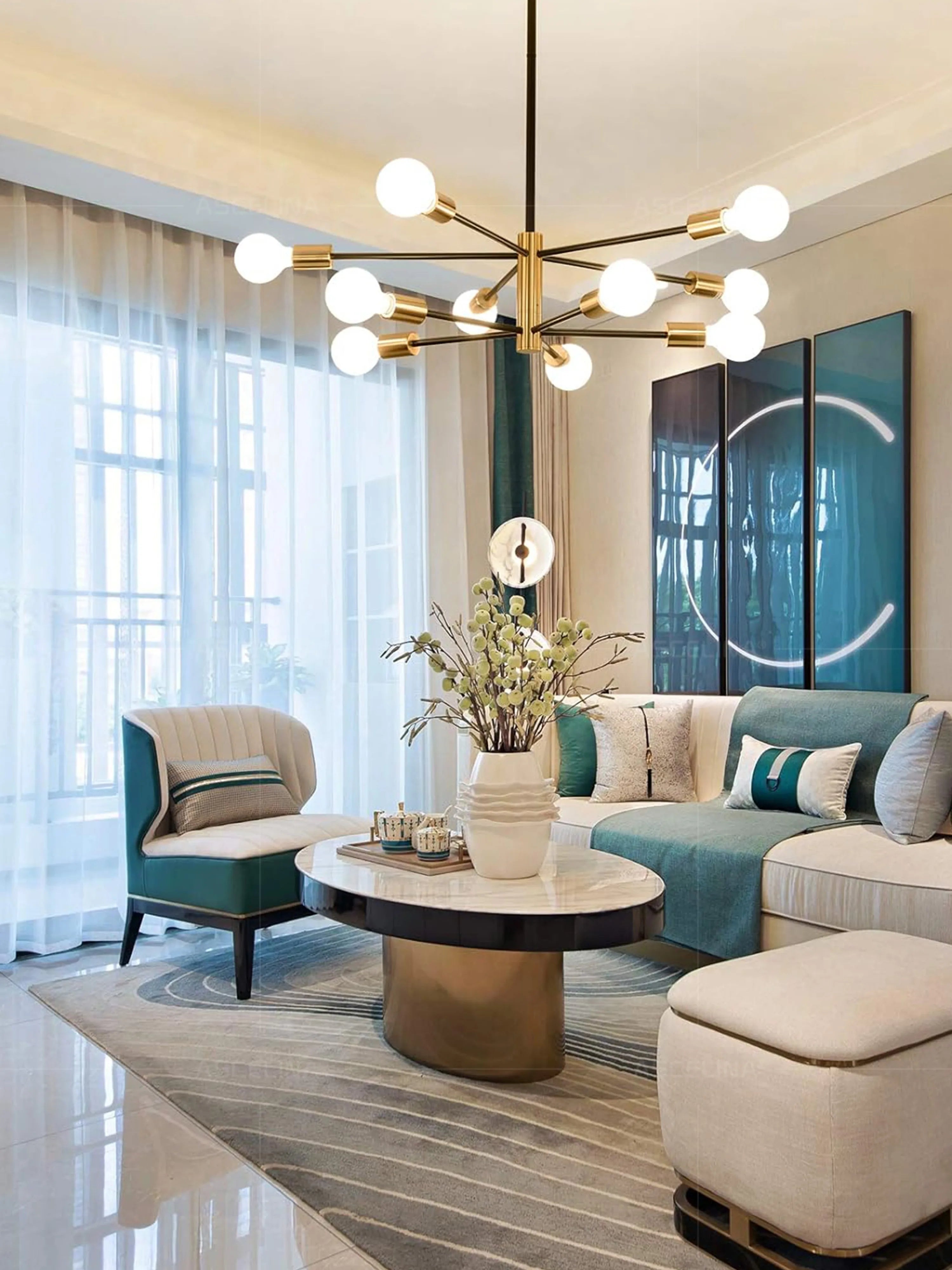 The Nova Black Sputnik Chandelier