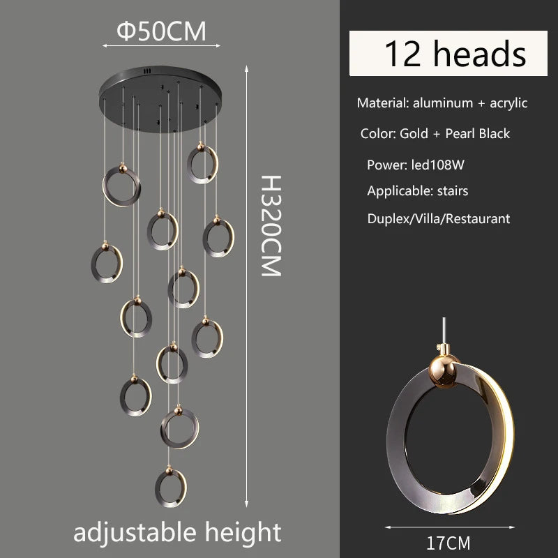 The Rings of Eclipse Modern Luxury Chandelier
