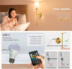 DARHYN - Recharge LED Wall Lamp RGB Bulb