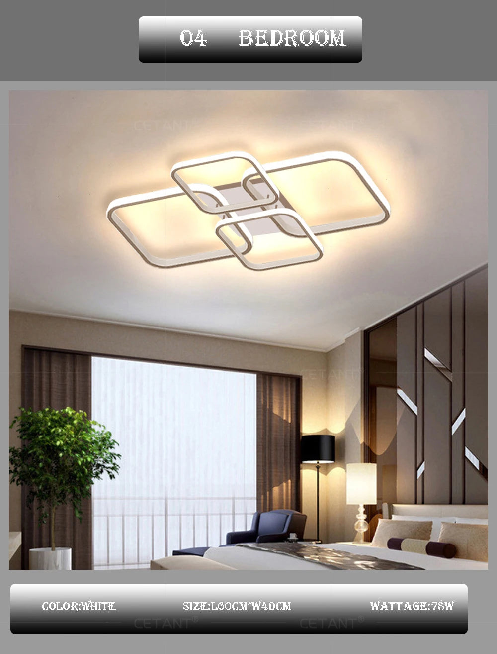 DARHYN - LED Ceiling Light 4 Squares