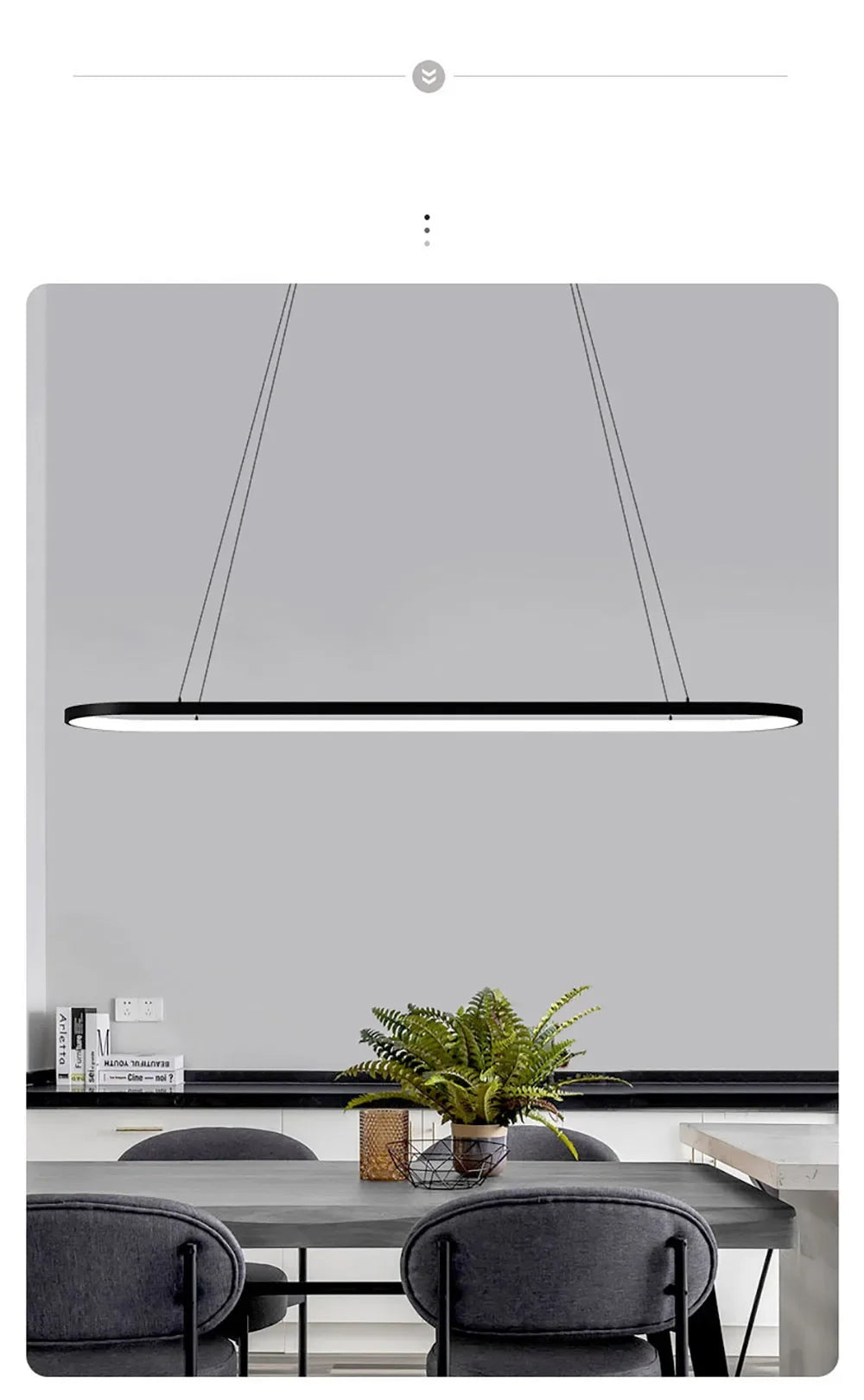 DARHYN - Modern LED Oval Overhead Pendant Light