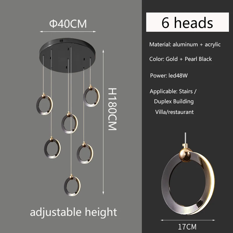 The Rings of Eclipse Modern Luxury Chandelier