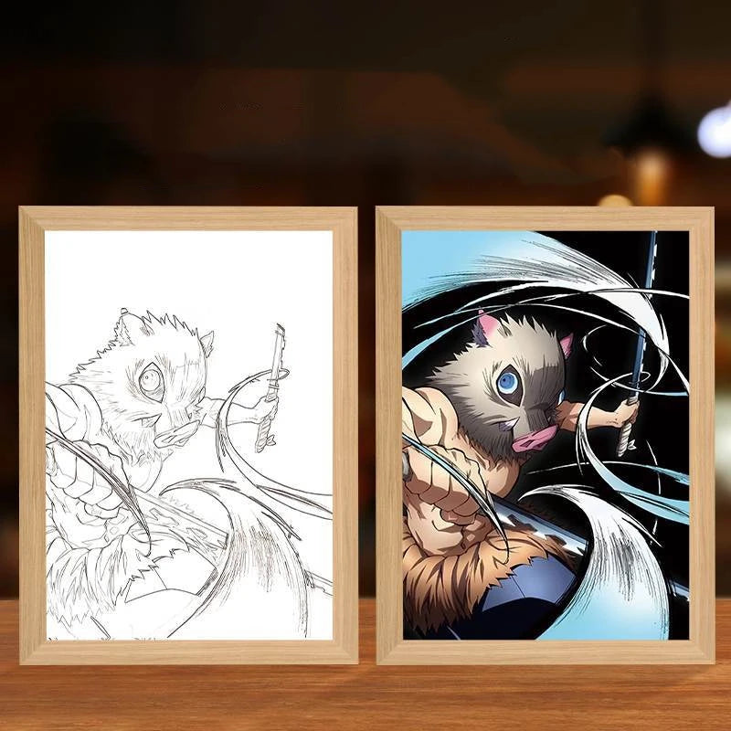⚔️🔥 Demon Slayer LED Light Frame – Awaken the Power of the Hashira! 🌙💨