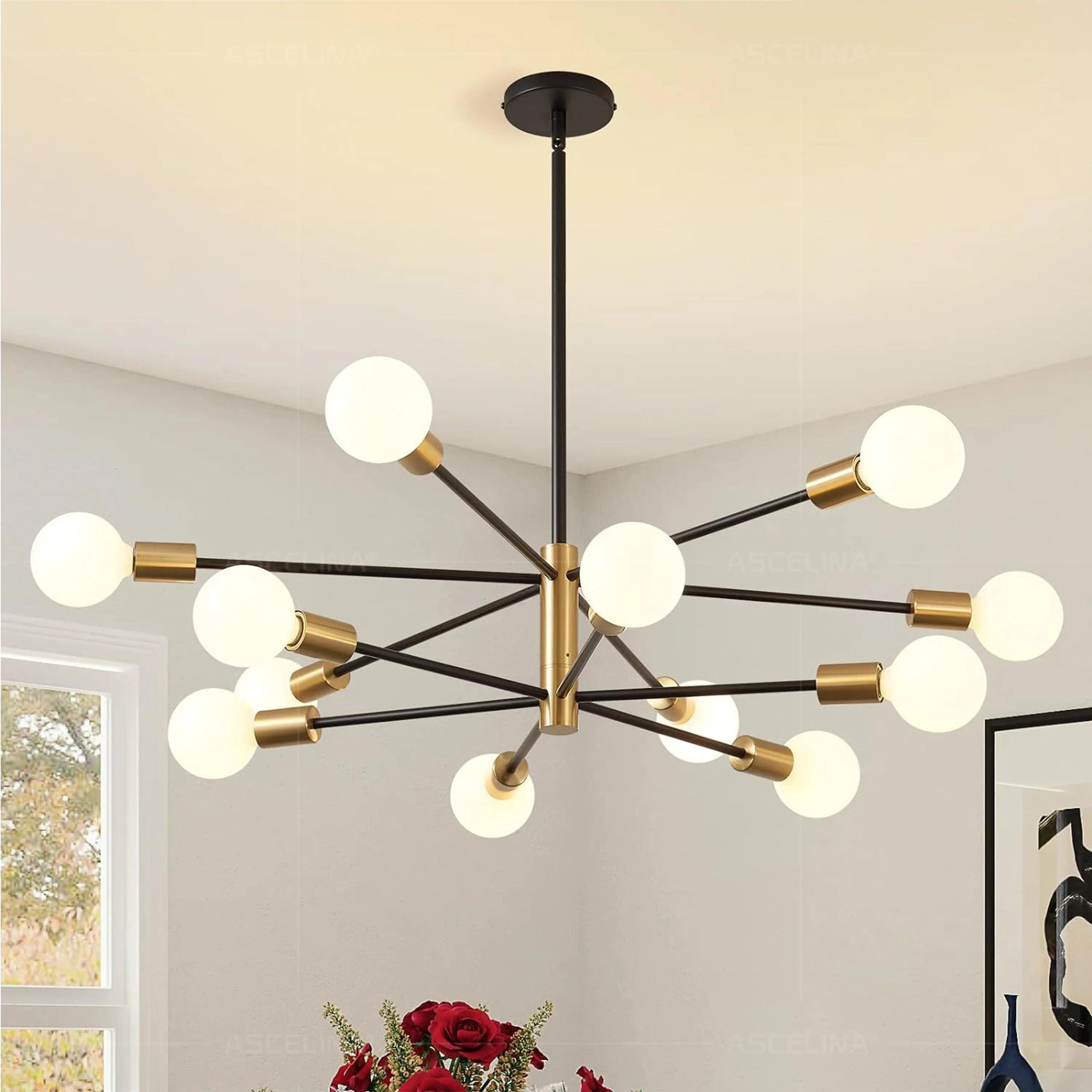 The Nova Black Sputnik Chandelier