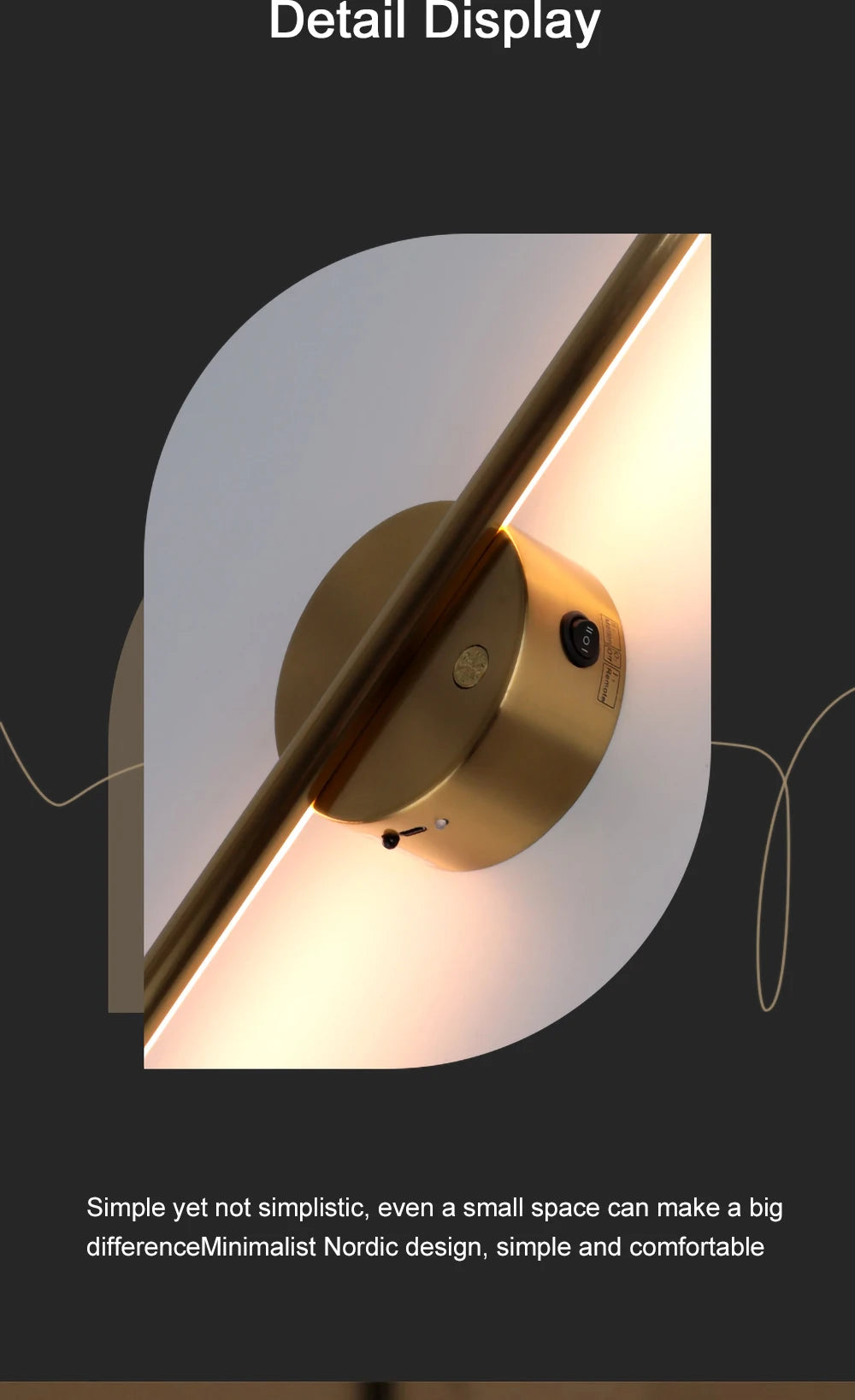 DARHYN - Motion Sensor Detection Rechargeable LED Wall Lamp