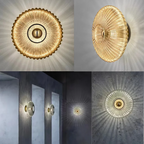 DARHYN - LED Wall Lamps Glass Ripple