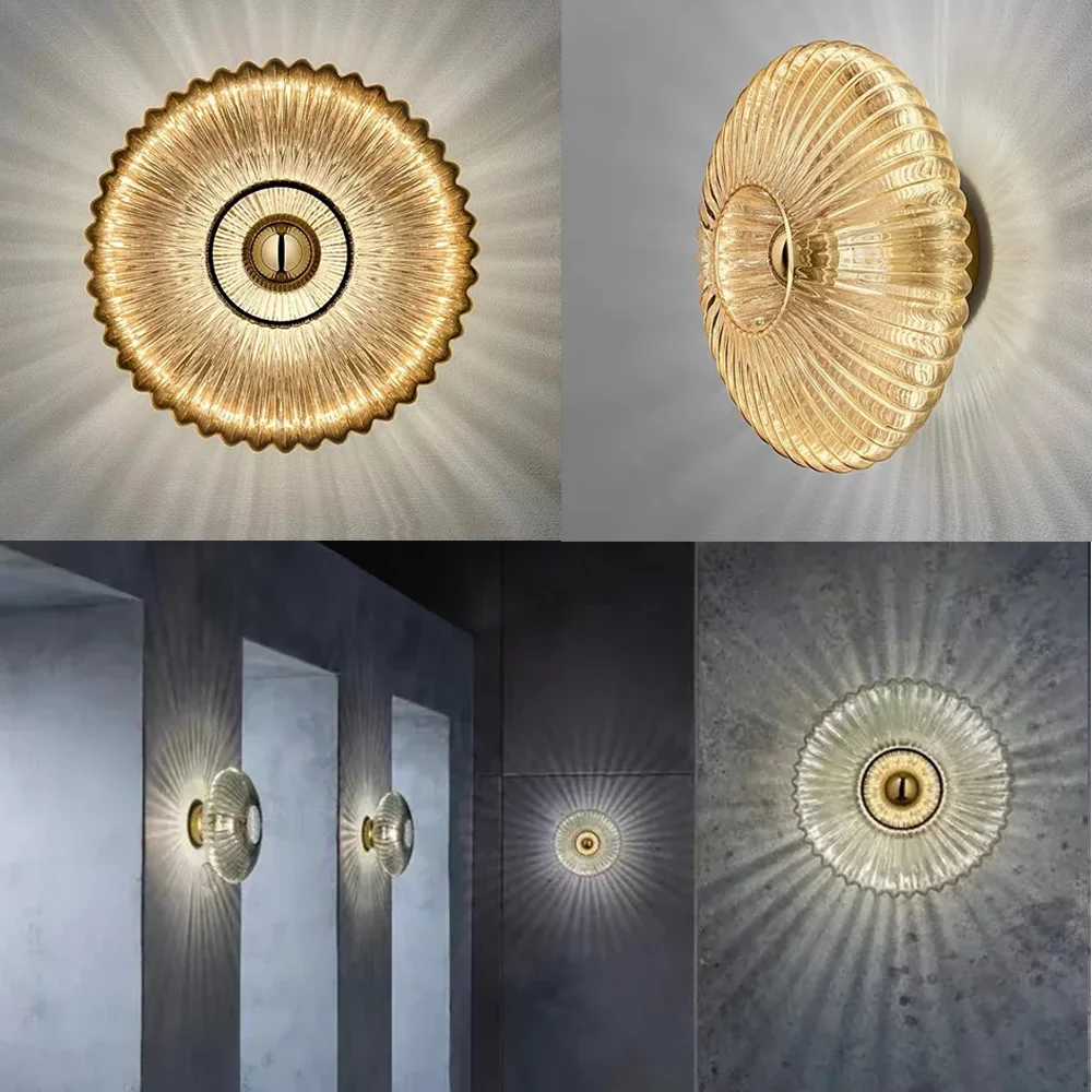 DARHYN - LED Wall Lamps Glass Ripple
