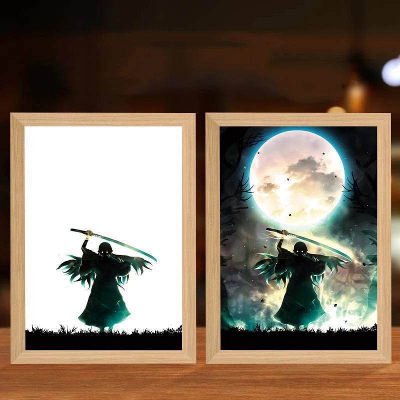 ⚔️🔥 Demon Slayer LED Light Frame – Awaken the Power of the Hashira! 🌙💨