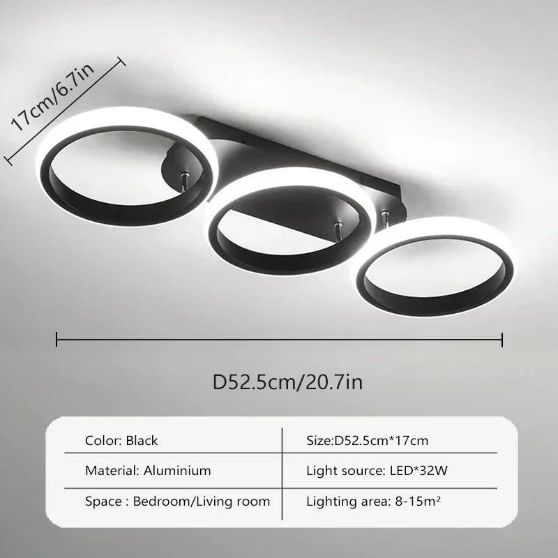 DARHYN - LED Modern Ceiling Light Round Square