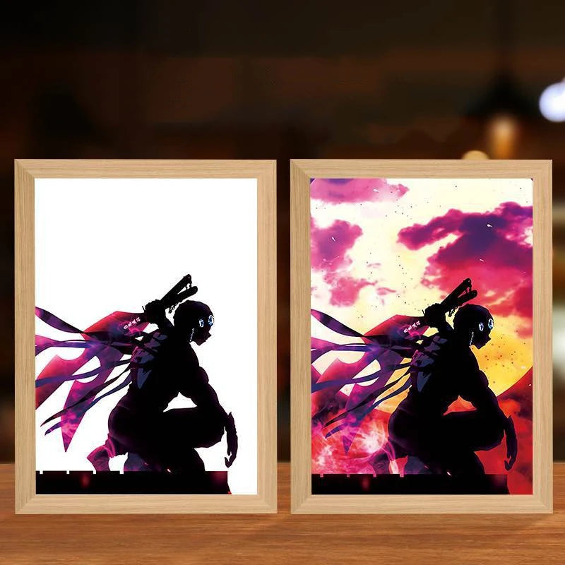 ⚔️🔥 Demon Slayer LED Light Frame – Awaken the Power of the Hashira! 🌙💨