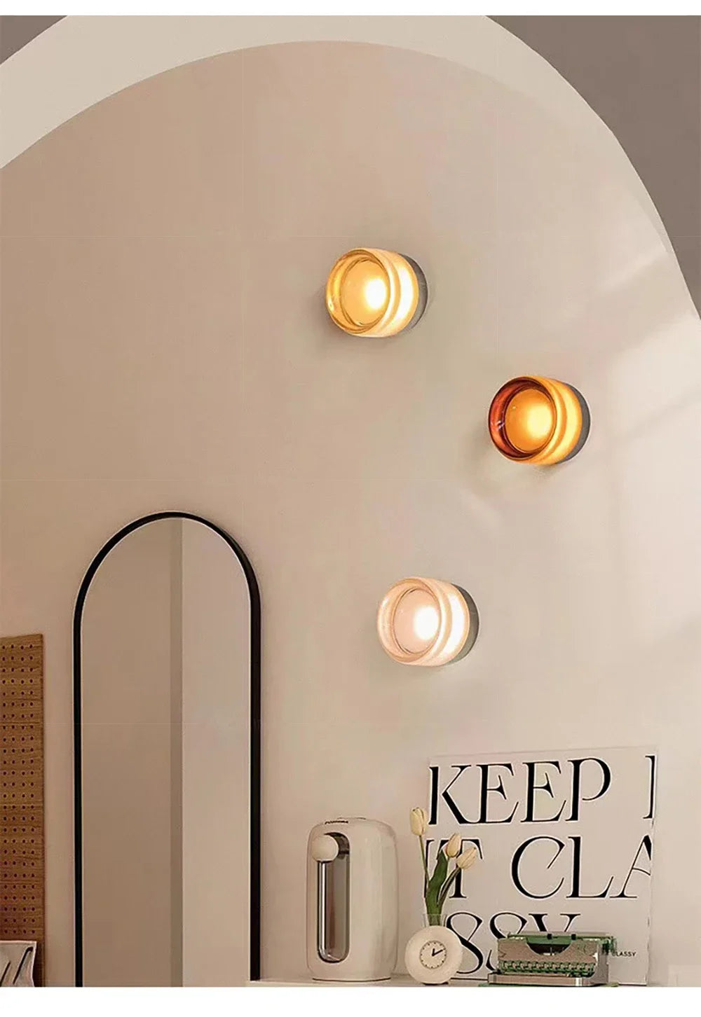 DARHYN - LED Wall Lamp Amber Jelly