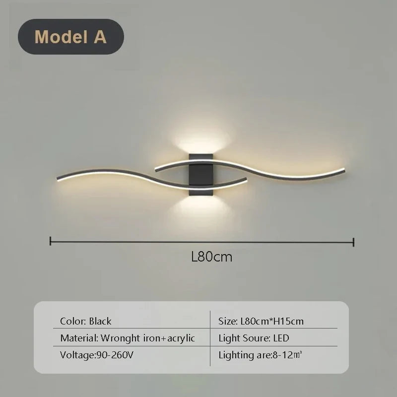 DARHYN - LED Double Curve Wall Light