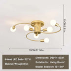 The Meridian Multi-Head Ceiling Light